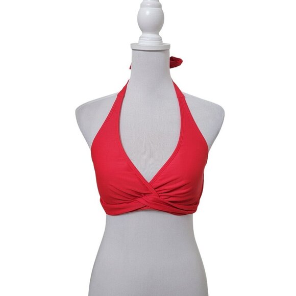 Athleta Other - Athleta Size 36 B/C Red Bikini Top with Twist Front, Back Clasp and Underwire